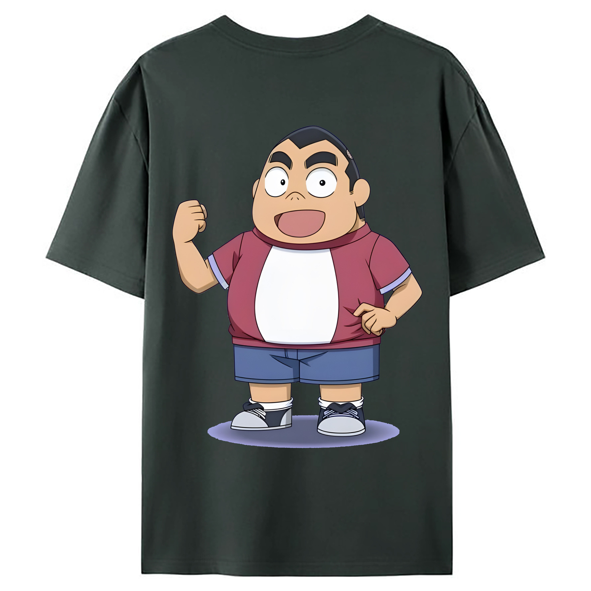 （画像用） 名探偵コナン 小嶋 元太 こじま げんた Detective Conan Kojima Genta 綿100％ メンズ半袖Tシャツ（バックプリント） 通気性